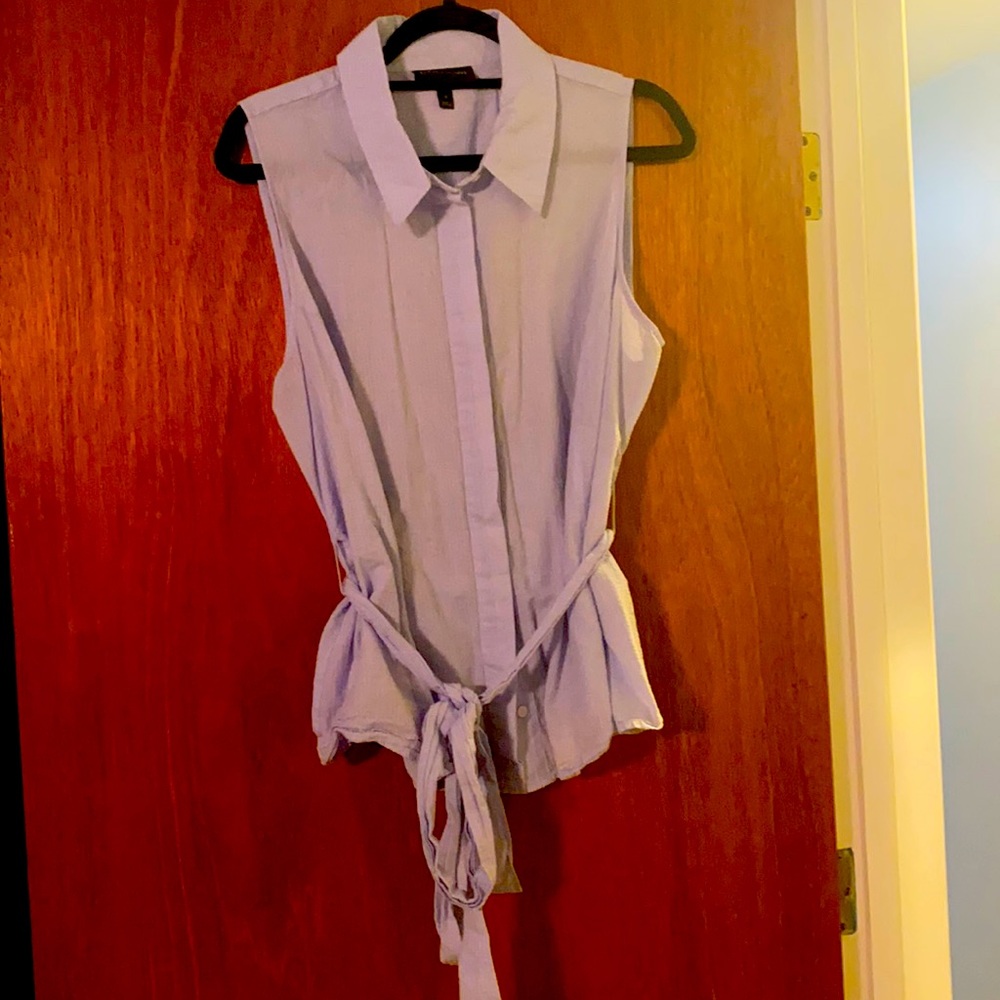 Collared Sleeveless Button Down Blouse - image 1